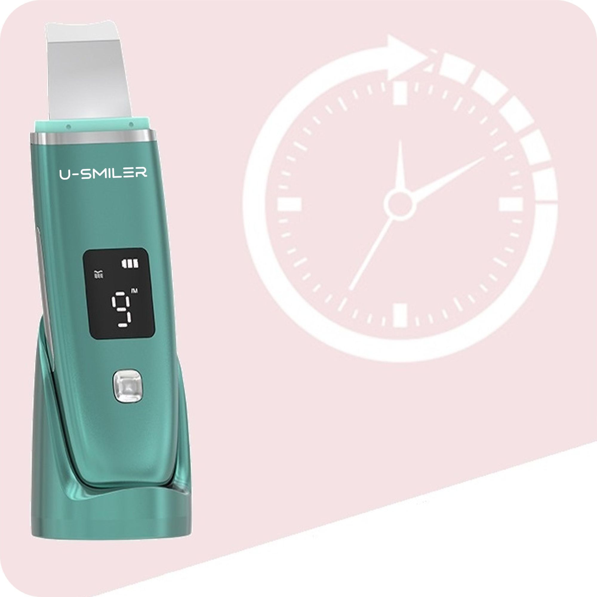 KRUMAD Ultraschall Skin Scrubber 5in1, Kavitationspeeling EMS Ionen Sonophorese, kabellos, Gesichtsreiniger USB