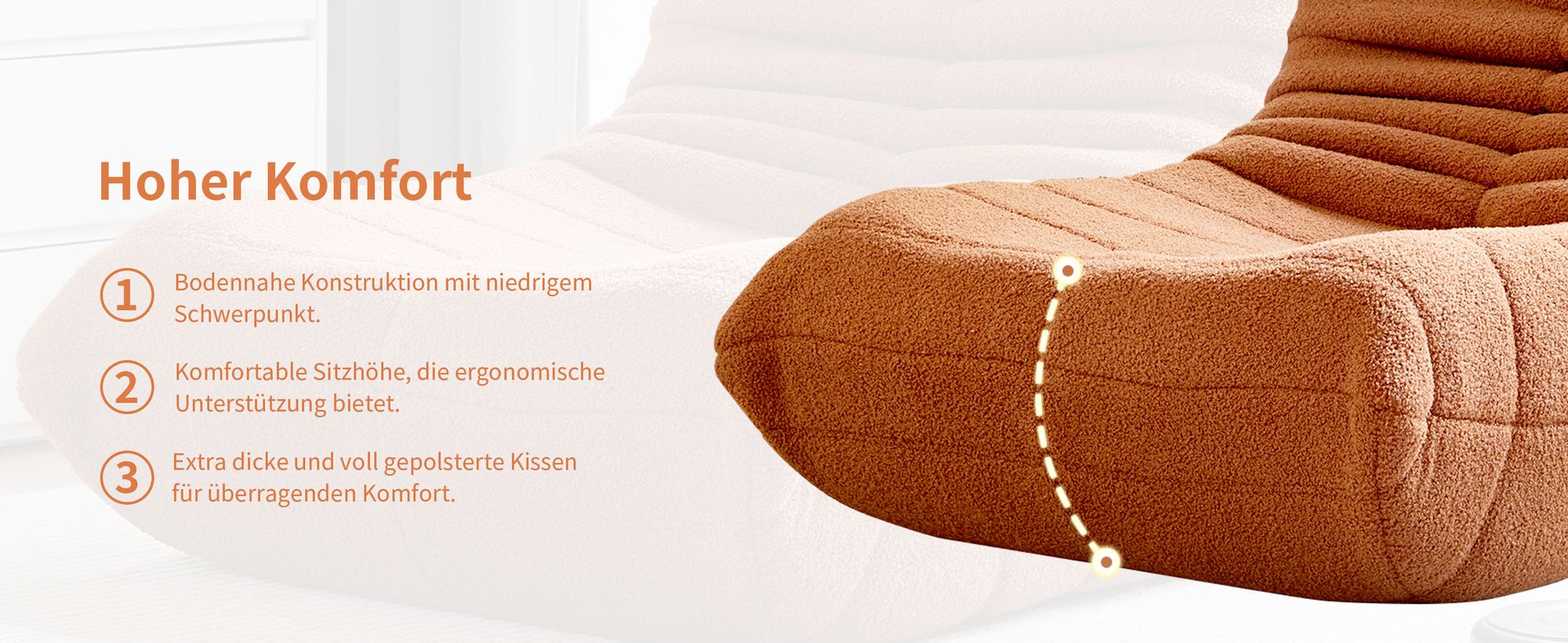 Klassische Sessel, Schlafsofas, sitzkissen boden, Lazy Sofa, Bean bag, für Schlafzimmer, Sitzsack