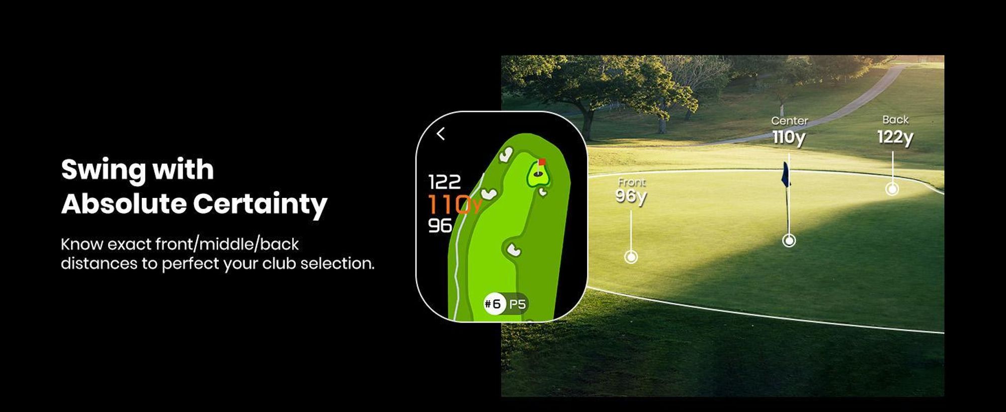 MiLESEEY GenePro G1 Télémètre de golf avec écran tactile GPS, 43 000 parcours, 1200m