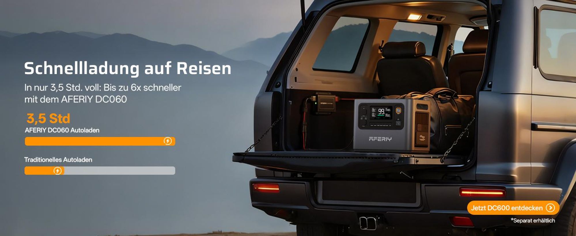 AFERIY P300 3000 W 2048 Wh Powerstation, 1200 W Solar, 1,5 h Schnellladung, erweiterbar auf 10,24 kWh, 220–240 V, für Camping und Zuhause