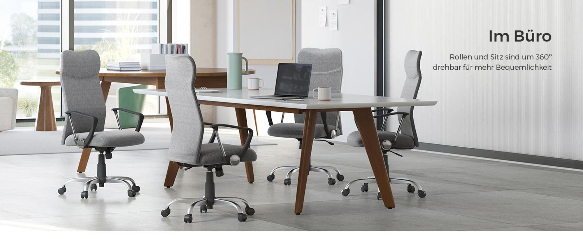 SONGMICS Chefsessel (1 St), Atmungsaktiver Netzbezug, Grau