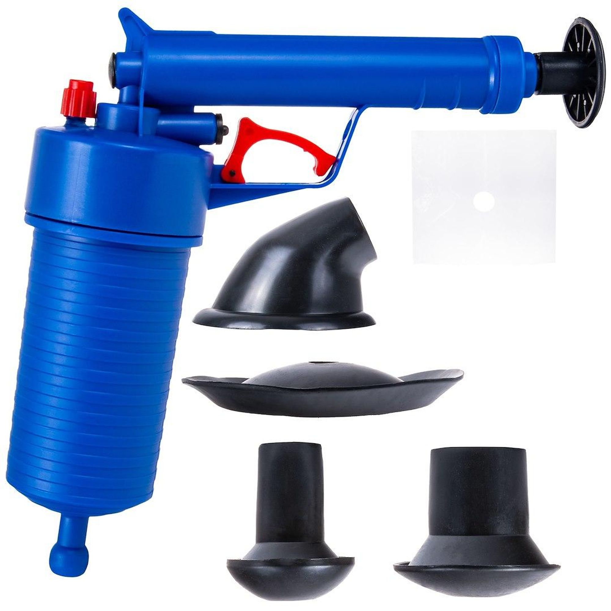 GEKO | Rohrreiniger Druckluft, Abflussreiniger Pumpe, Pressluft Rohrreiniger mit Saugnäpfen für Waschbecken, Toiletten, Badezimmer, Dusche, Küche