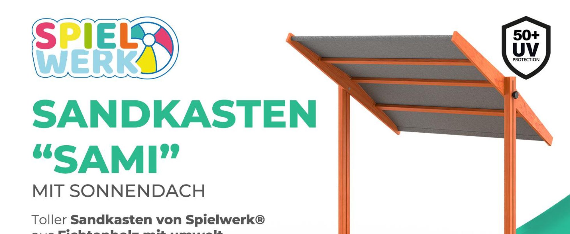 SPIELWERK Sandkasten Sami Sonnendach