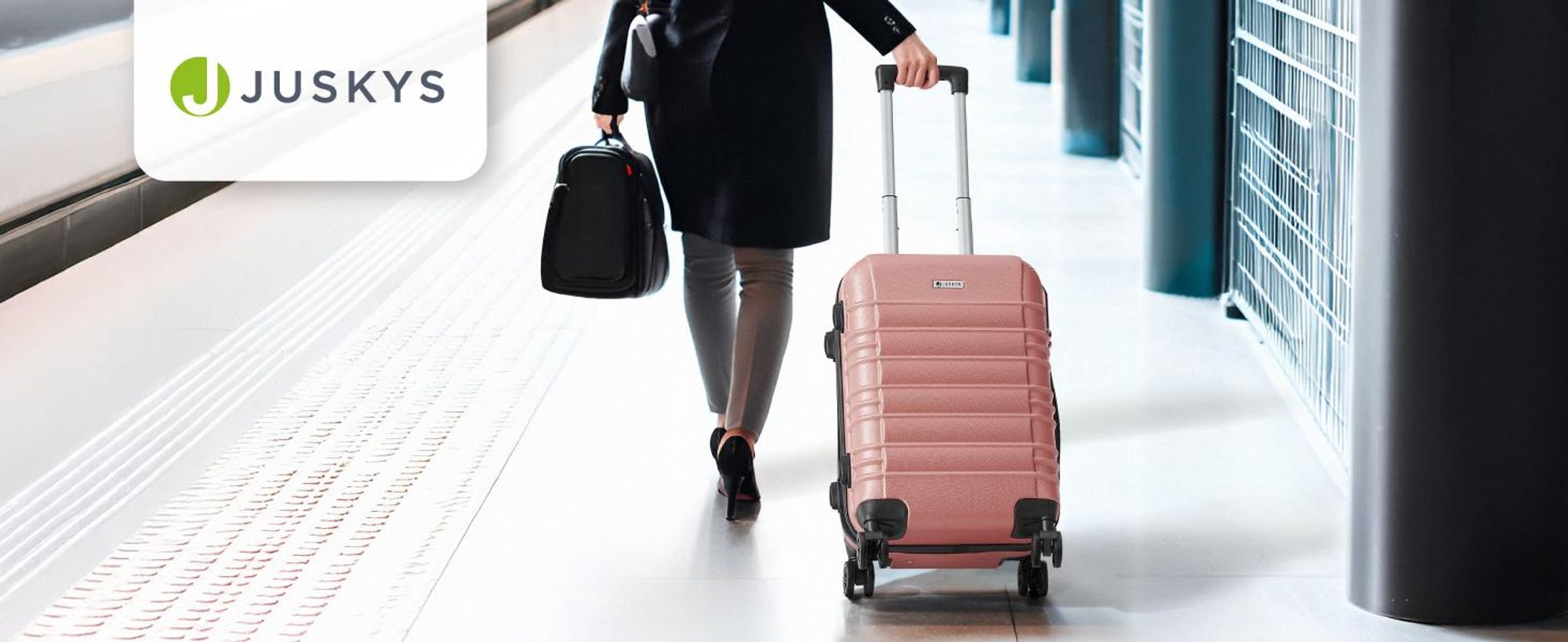 Juskys Hartschale Kofferset Reisekoffer 4 teilig - Zahlenschloss, geräuscharme 360° Rollen groß, Teleskopgriff, leicht - Koffer in Rosa