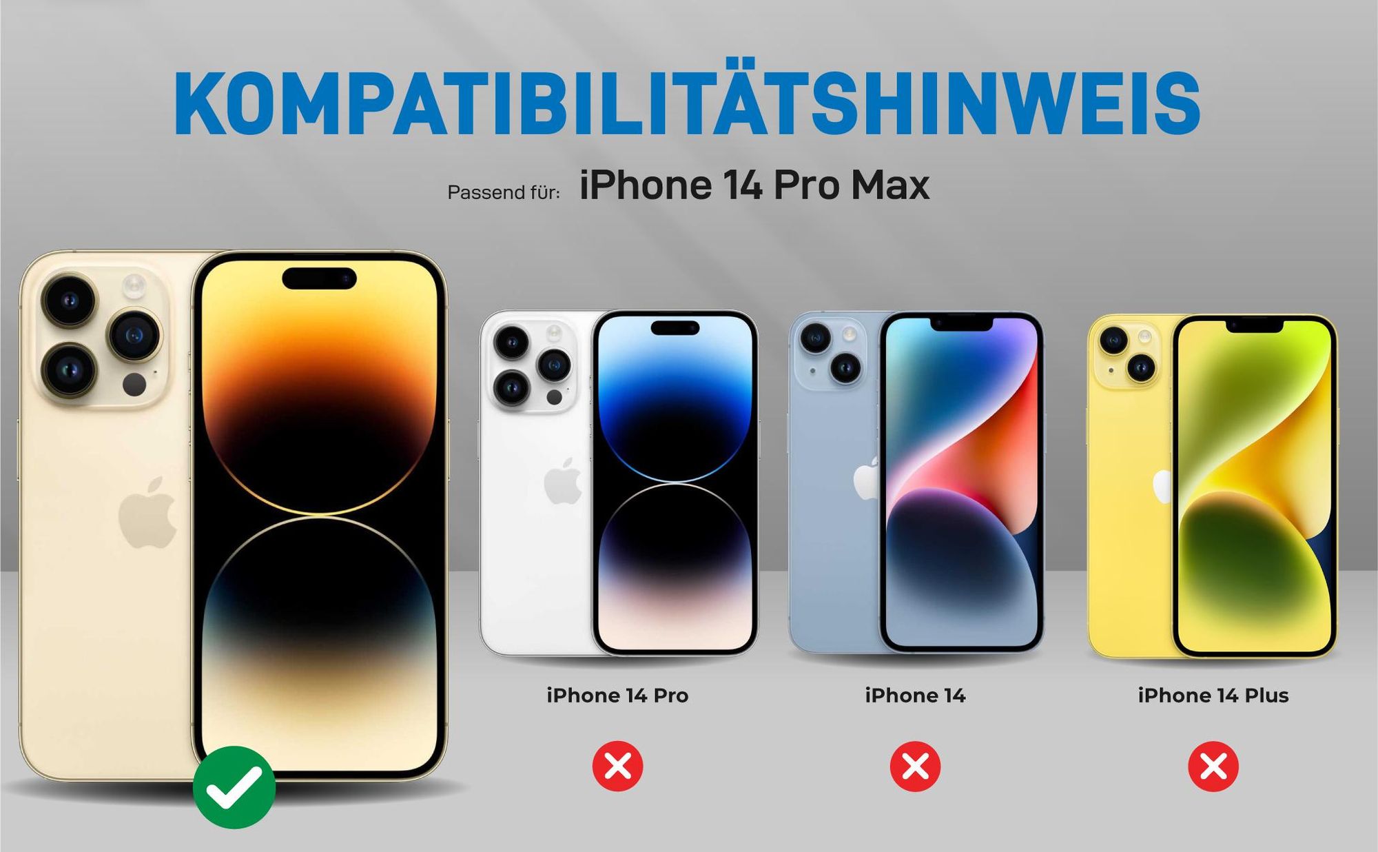 Kompatibilitätshinweise Hülle für Apple iPhone 14 Pro Max