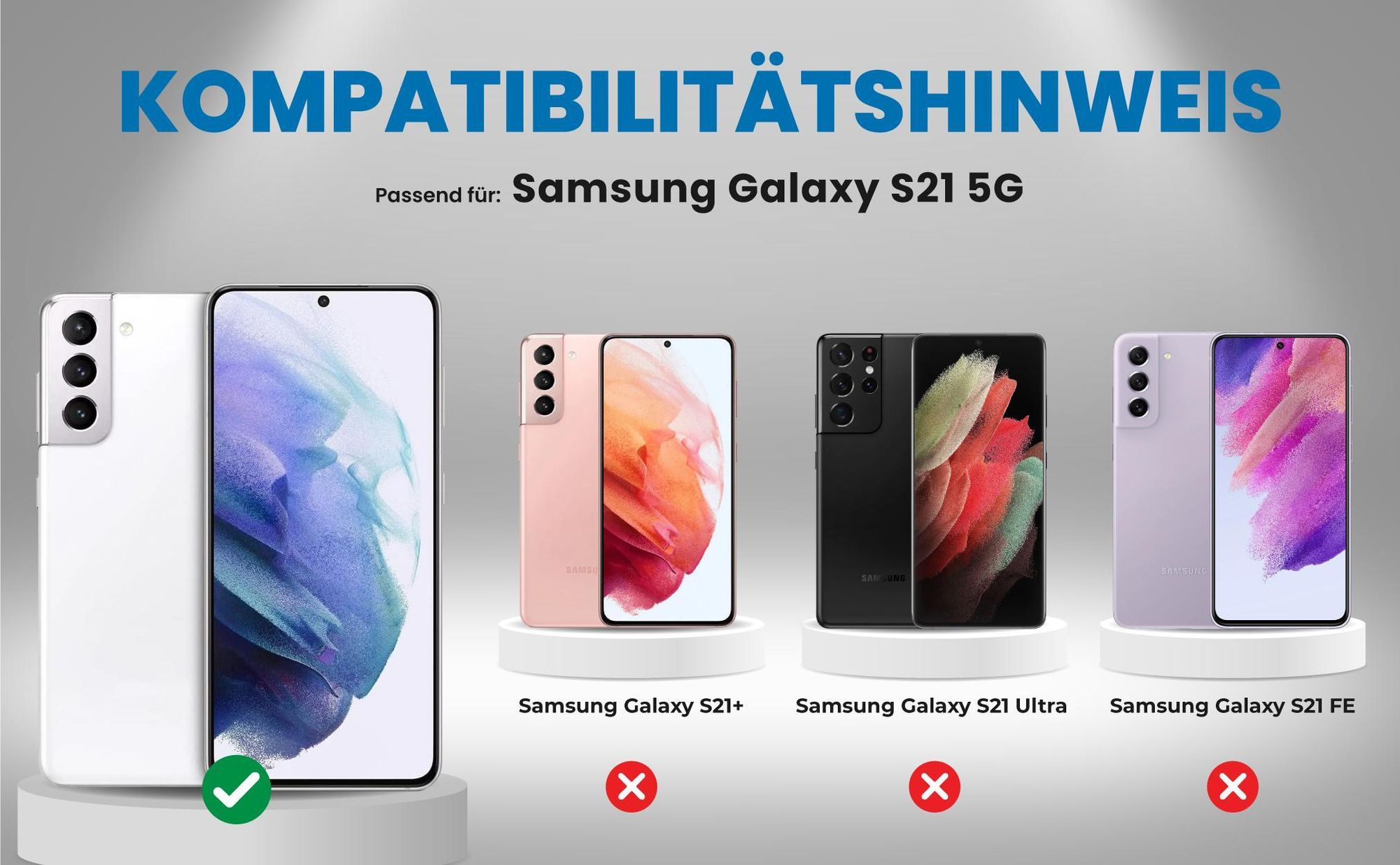 Kompatibilitätshinweise Hülle für Samsung Galaxy S21