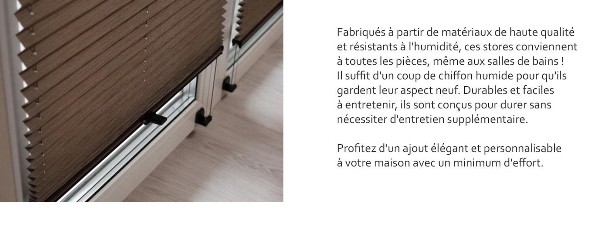 time4blinds, Store plissé sur mesure, Sans perçage, 40x210 cm, Argent