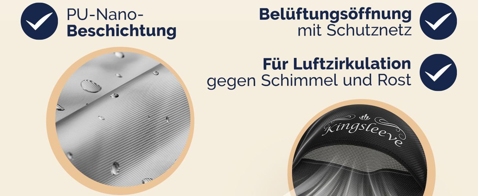 Kingsleeve® Hollywoodschaukel Abdeckung 3-Sitzer 210x150x150cm Winterfest Abdeckplane Wasserdicht Schutzhülle Gartenmöbel Abdeckhaube Schaukel