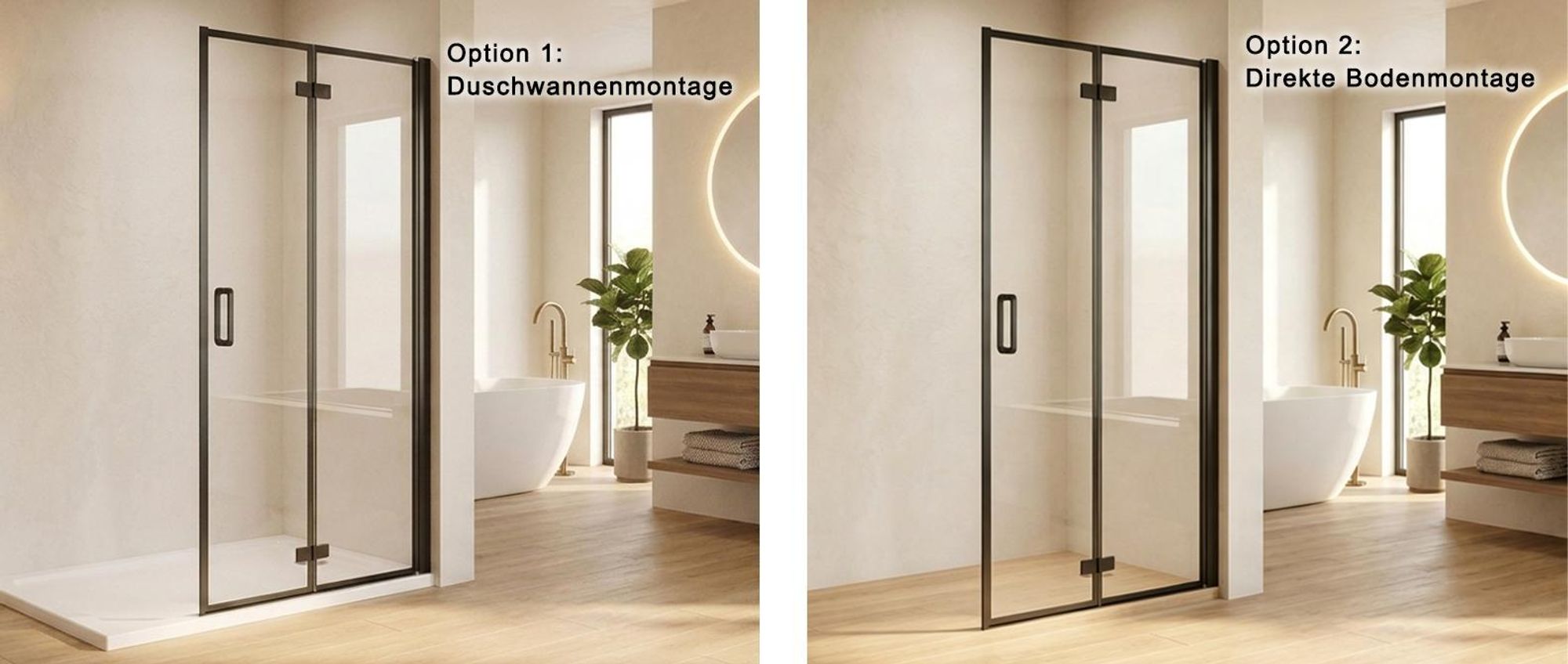 MIQU Nischentür 80 x 185 cm Walk in Duschabtrennung Faltbar Duschwand für Dusche Matt Schwarz Pendeltür Falttür Duschtür aus ESG Glas Rahmenlos