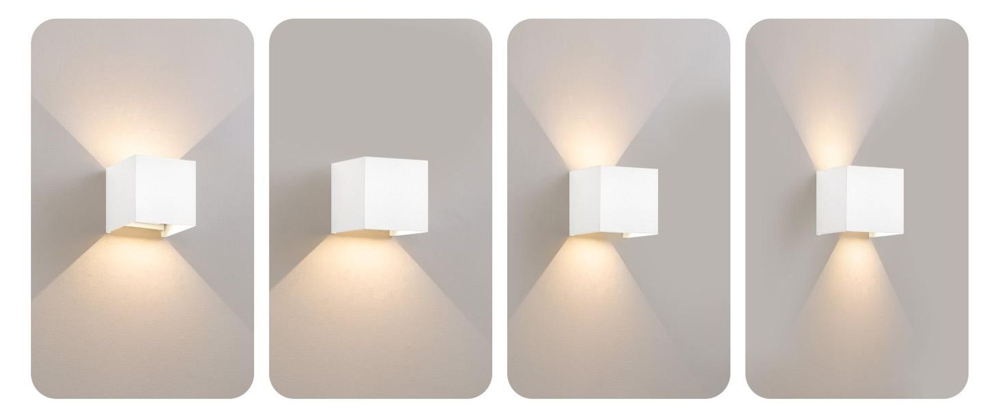 ZMH 4 Stück LED Wandleuchte Aussen 5W Weiß Wandlampe Warmweiß Up Down Außenleuchte IP65 Wasserdicht Außenlampe Treppenhaus Hauswand Aussenlampe Flur