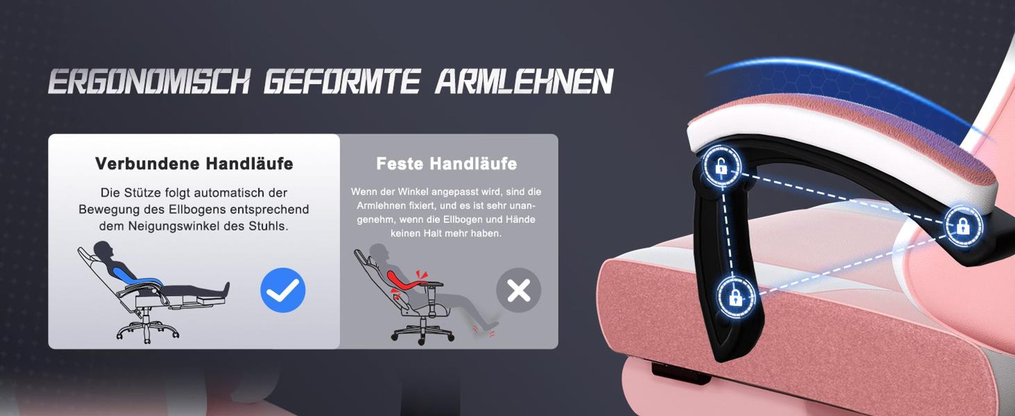 Adormii Gaming Stuhl, Ergonomischer Gaming Sessel, Schreibtischstuhl, Gamingstuhl mit Fußstütze, verstellbare Rückenlehne, Gaming stuhl 150 kg