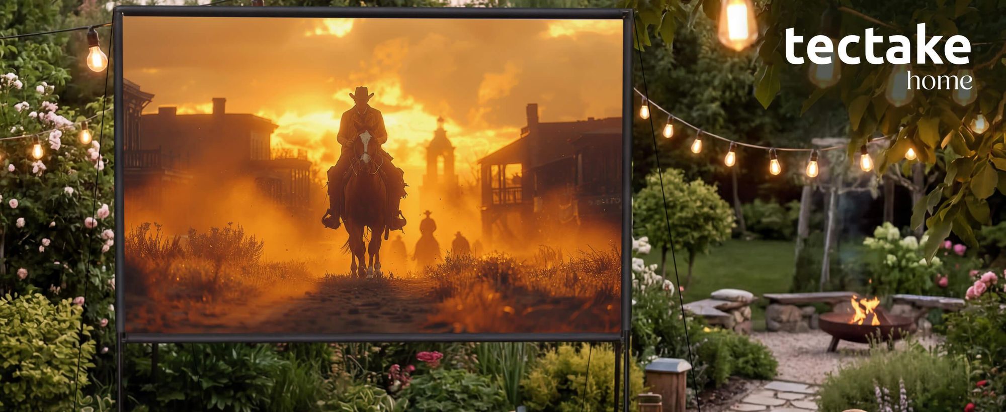 tectake Beamer-Leinwand mobil mit Stativen 126 Zoll 319cm Diagonal 16:9 Format 4K HD Ultra-HD faltbar 160° Betrachtungswinkel weiß
