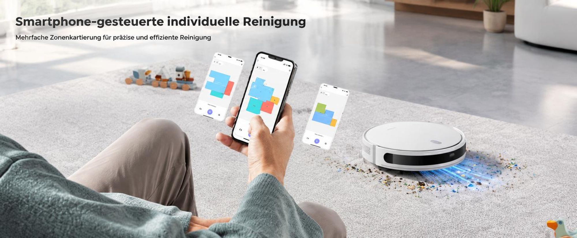 Laresar Staubsauger Roboter,12000Pa Transformative SOF LiDAR-Technologie,3-in-1-Roboterstaubsauger,APP/Alexa,Bis zu 150 Minuten