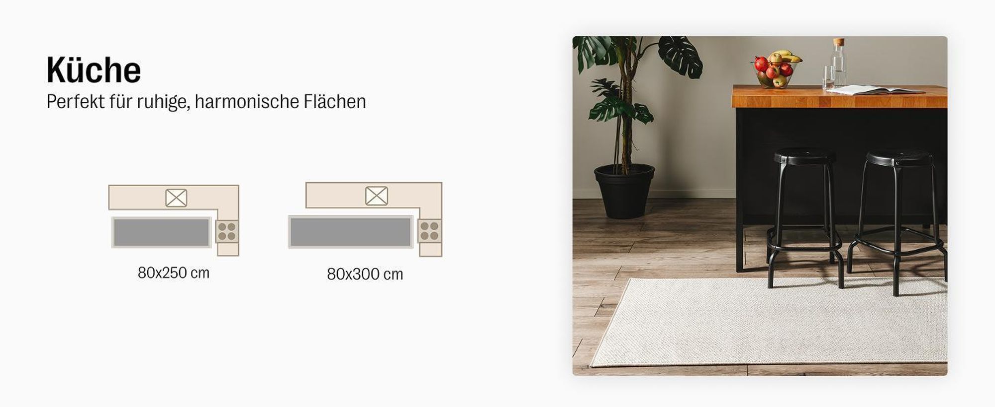 benuta In- & Outdoor Läufer Iowa Hellgrau 80x300 cm Teppich Wohnzimmer Outdoorteppich Läufer Modern Kurzflor Skandinavisch