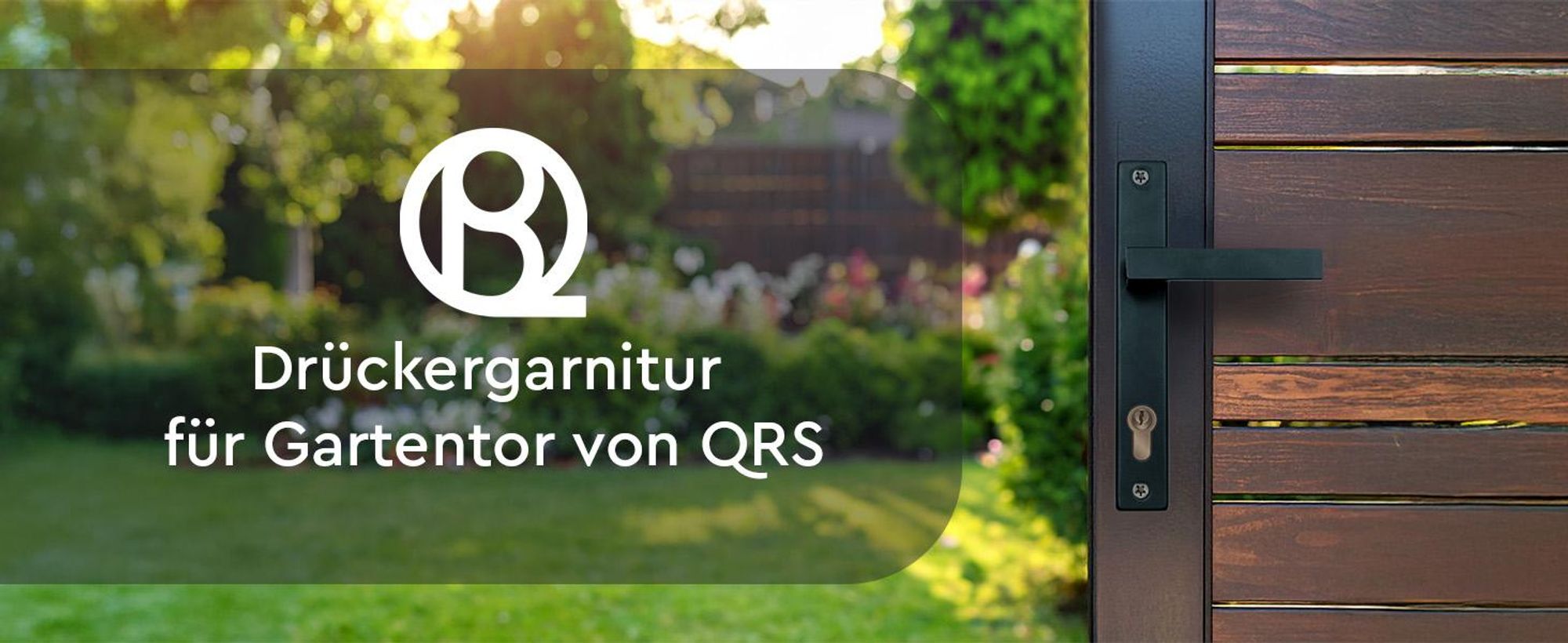 QRS - Türbeschlag, Türgriff für Gartentor, Türklinken Griff, 72mm, Graphit Drückergarnitur, Türdrücker Langschild für Außeneinsatz Pulverbeschichtet