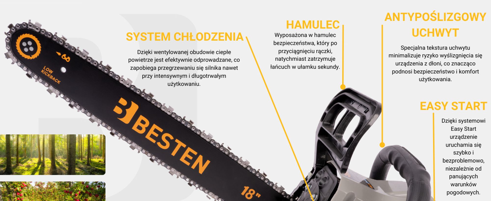Piła Spalinowa Pilarka Do Drewna Łańcuchowa 58Cc 2xŁańcuch 2xProwadnica Olej
