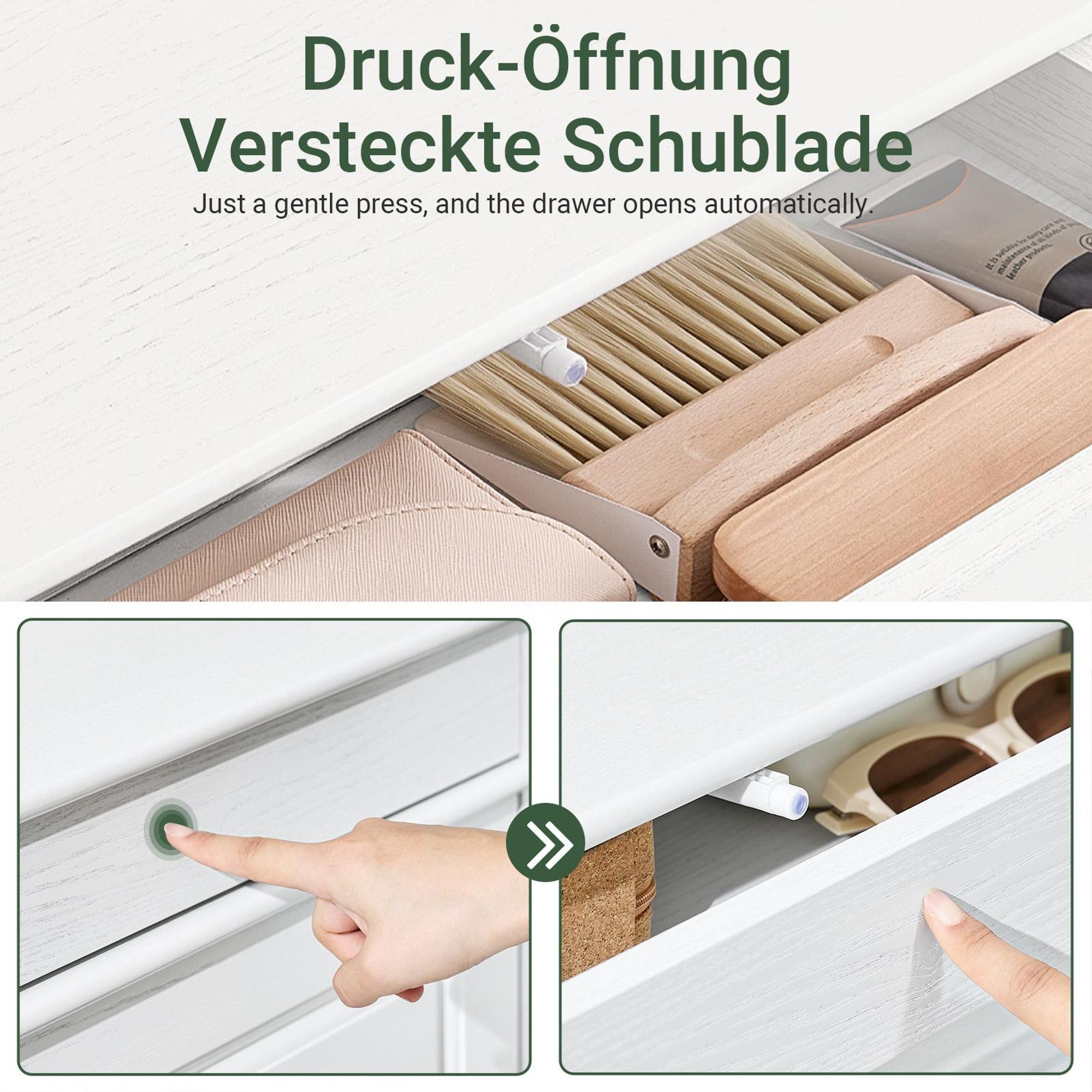 SoBuy Schuhschrank Schmal mit 3 Klappen Schmaler Schuhkipper, Verstellbares Schuhregal für Flur Eingangsbereich Flurschrank mit Kippsicherung FSR94-WG