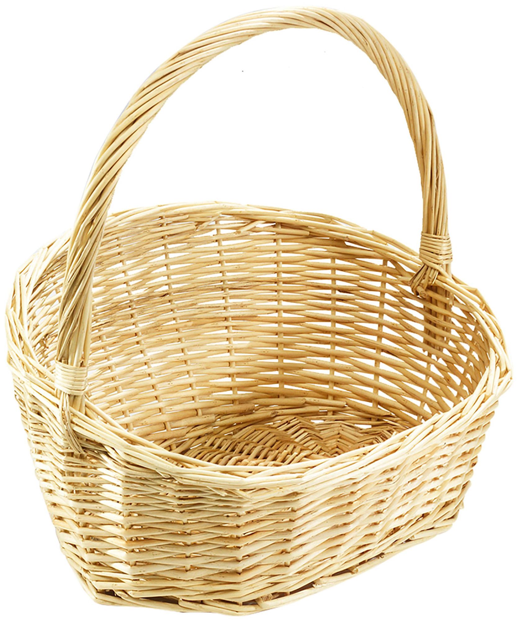 Kobolo Geschenkkorb - Präsentkorb - Henkelkorb - Korb aus geflochtener Weide - Gr3 49x40x14/44 cm