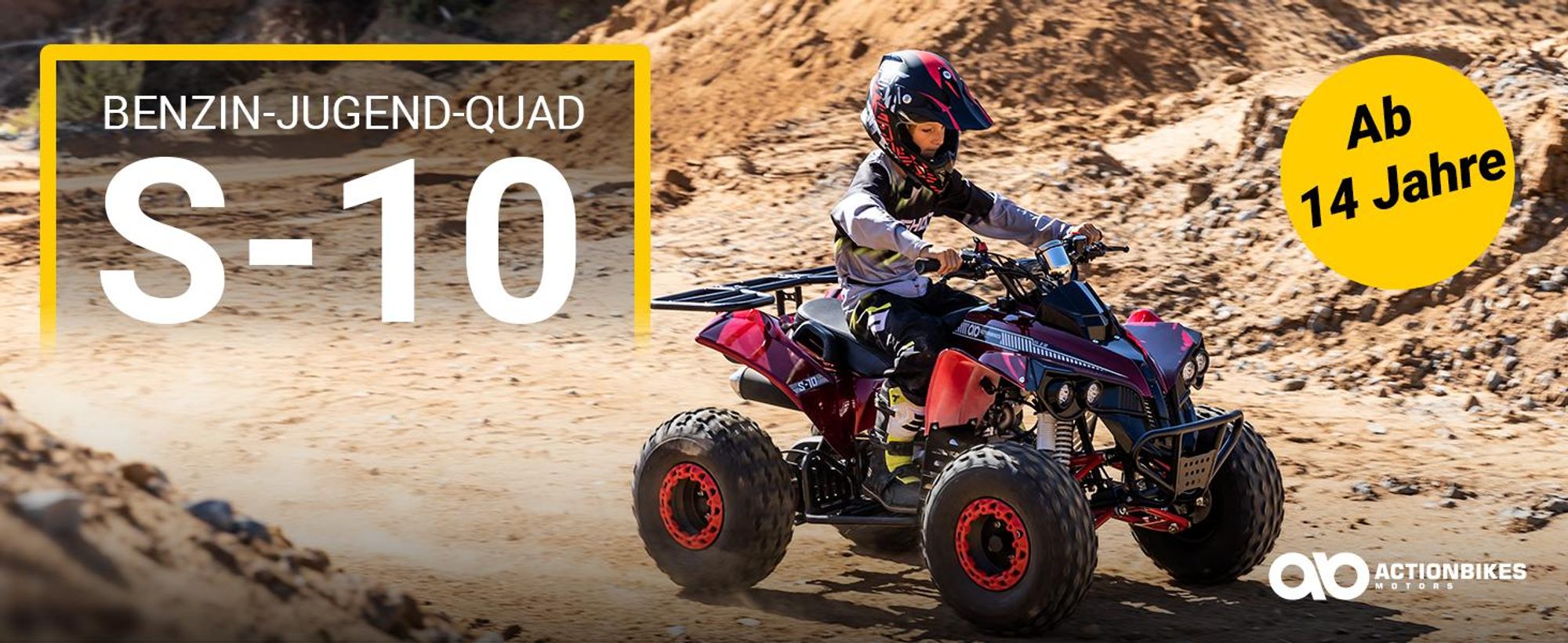 Actionbikes Motors Benzin Jugendquad S-10 | 125 ccm - Offroad Quad - ATV - Jugend Fahrzeug - Midi Quad - Pitbike - Pocketquad (lackiert Camouflage)