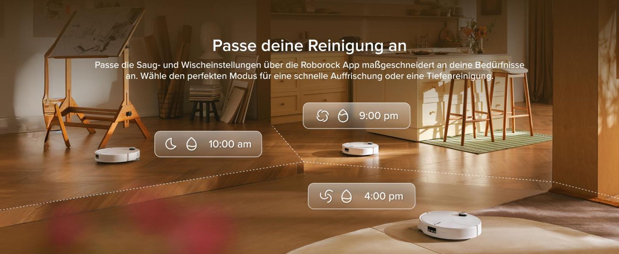 Roborock Qrevo Curv 2 Pro Staubsauger Roboter, 25.000 Pa Saugroboter mit Wischfunktion und Wischmopp-Hebefunktion, 100 °C Moppwäsche mit heißem Wasser