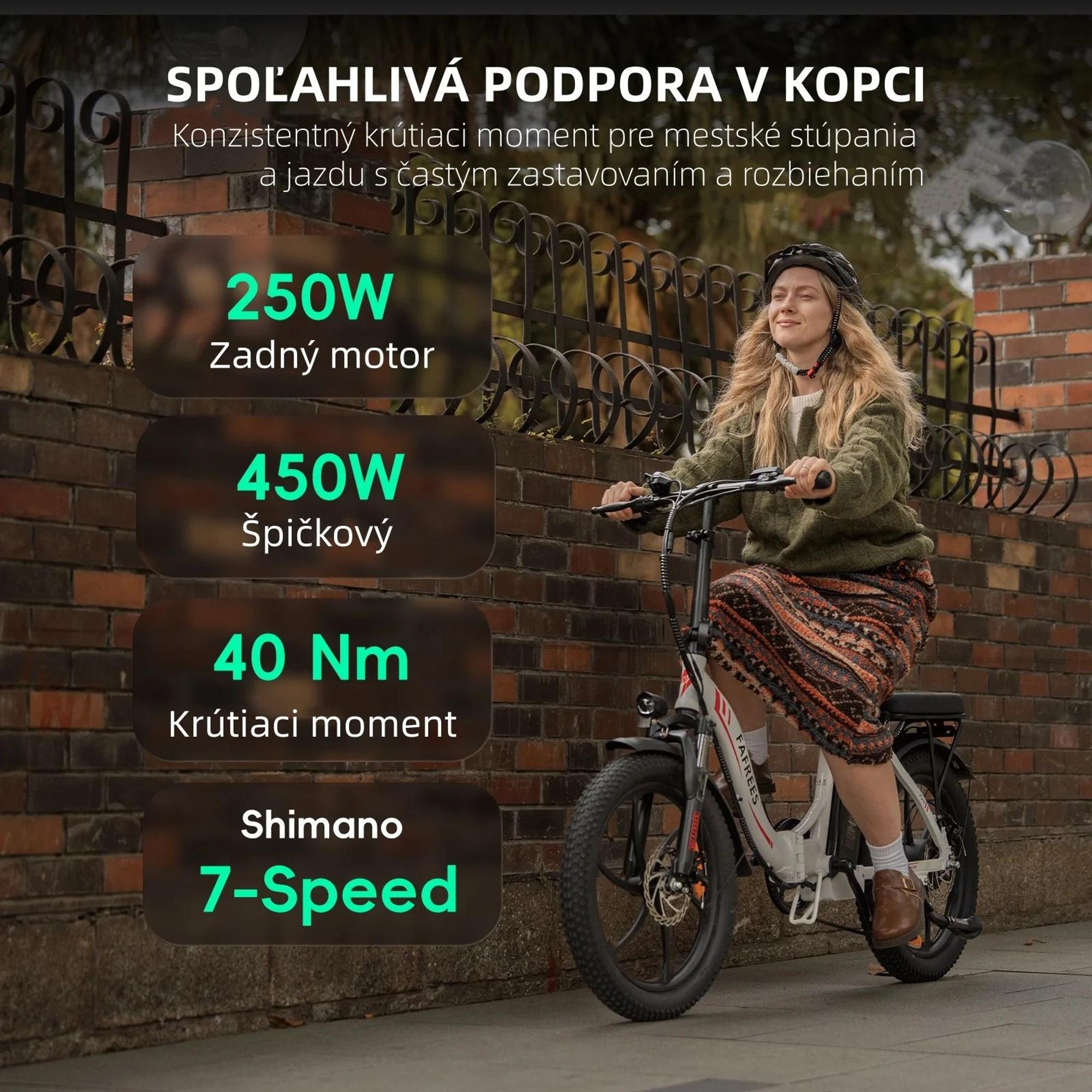 FAFREES F20 E-bike - Motor 250W, Batéria 36V18Ah, 20 Palcové Mechanická Kotúčová Brzda - Sivá