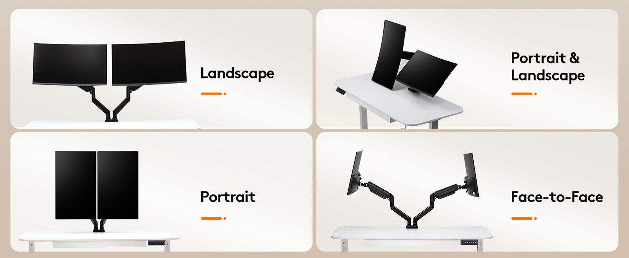 GTPLAYER Support de moniteur, bras de moniteur pour écrans de 13 à 32 pouces, bras de moniteur séparé, capacité de charge 25 kg, hauteur réglable.