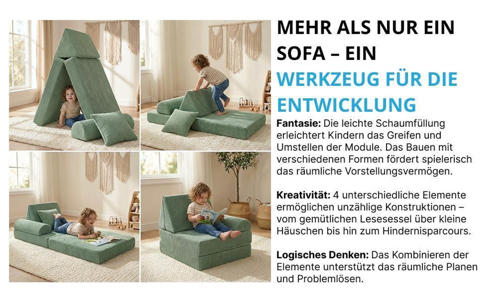 spielsofa kindersofa kindersessel kindercouch schaumstoffbausteine cordstoff