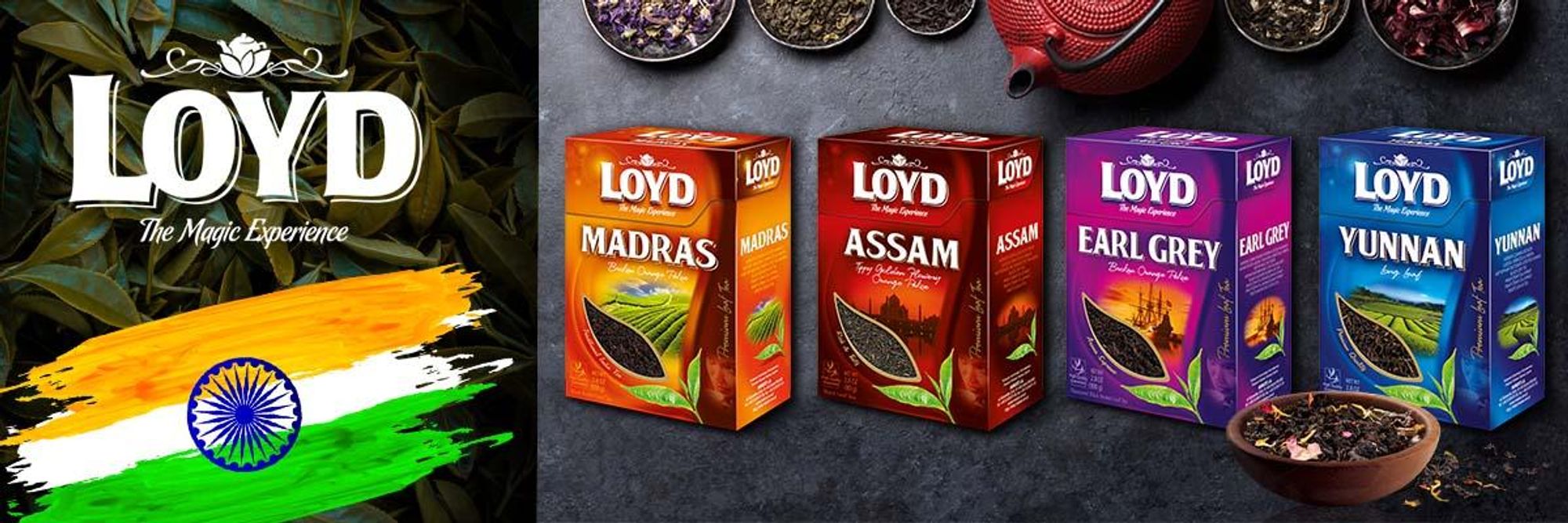 Loyd Yunnan Herbata Czarna Liściasta Chińska Głęboki Smak i Aromat Premium Leaf Tea 80g