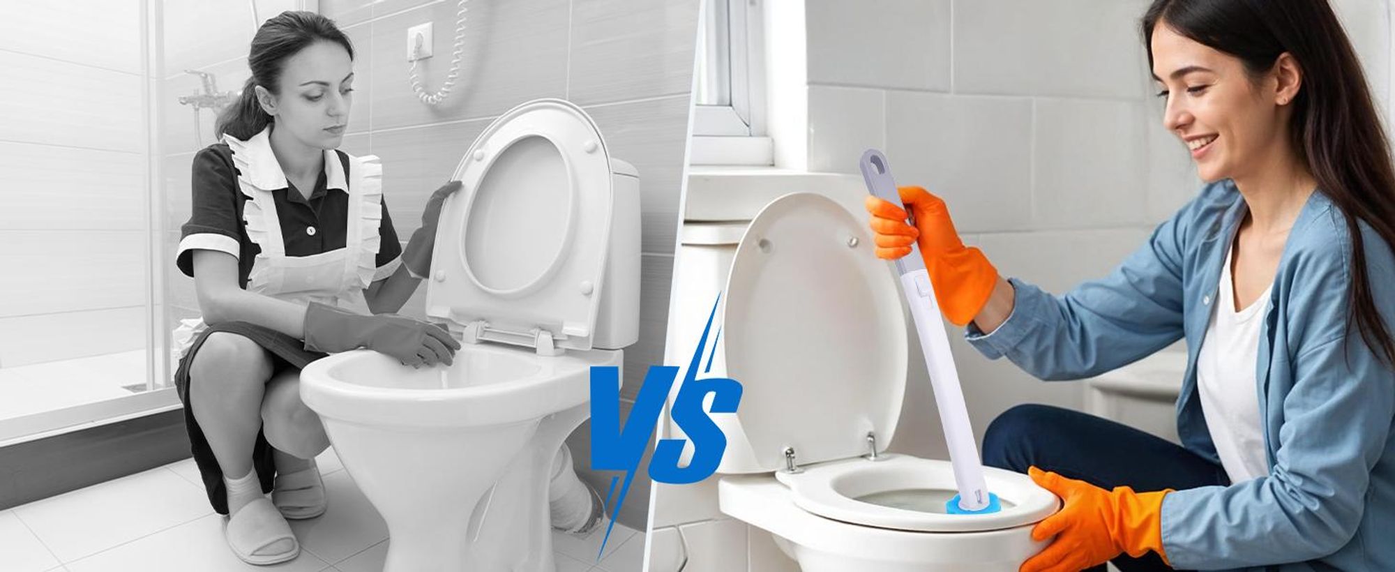 Toilettenbürste, WC Bürste, Klobürste, Einweg Toilettenbürste, mit 48 Ersatzköpfe, für Badezimmerreinigung,Waschbecken,Badewanne