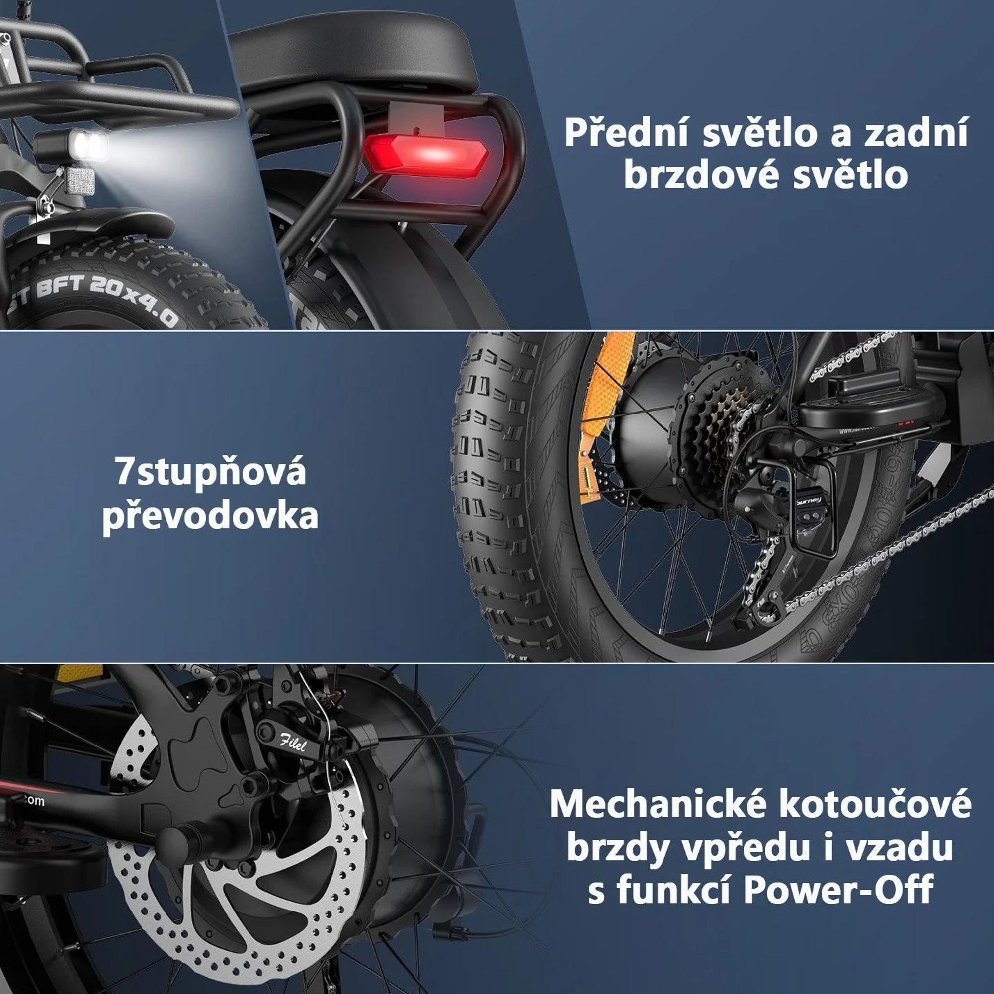 Elektrické kolo FAFREES F20 Max - Baterie 48V 30Ah, pneumatiky 20", mechanické kotoučové brzdy - Červená barva