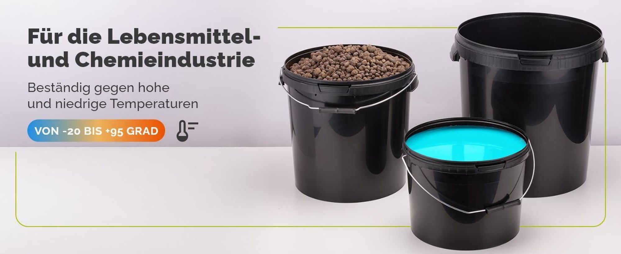 Garronda Eimer mit Deckel 30 L für die Lagerung von Lebensmittel- und Chemischen Produkten 1 Stück Schwarz GD-0104
