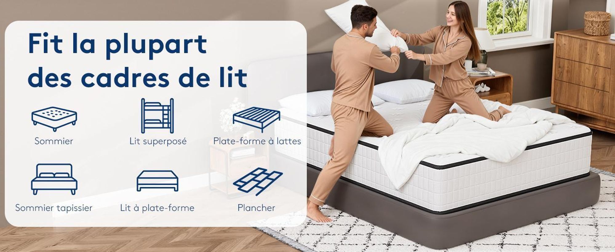 DEWINNER Matelas 140x190,Mousse 30 cm et Mousse A Mémoire Matelas,Parfait Soutien Haute Resilience Ultra Respirante,réversible à Deux Faces