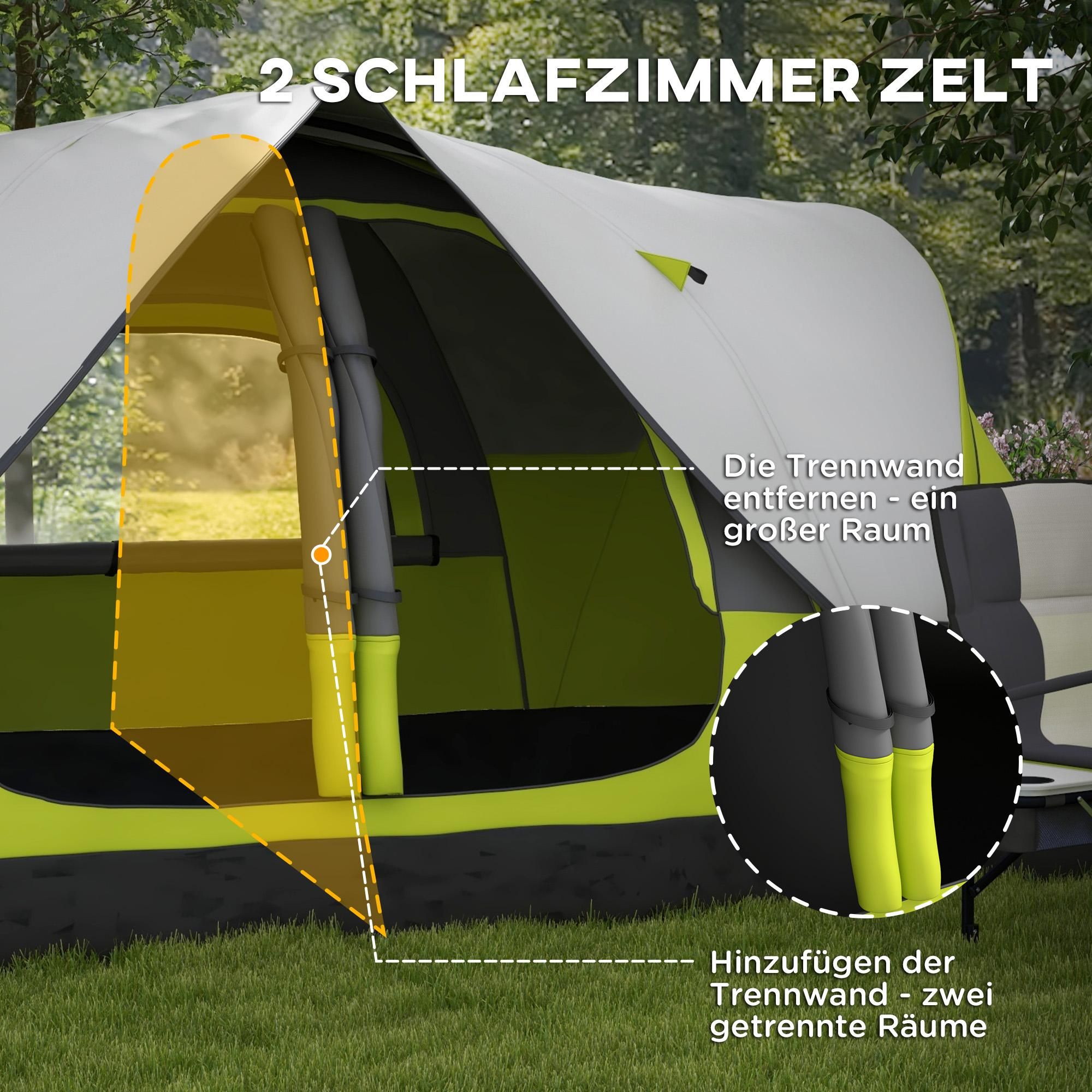 Tunnelzelt wasserdicht cm Familien