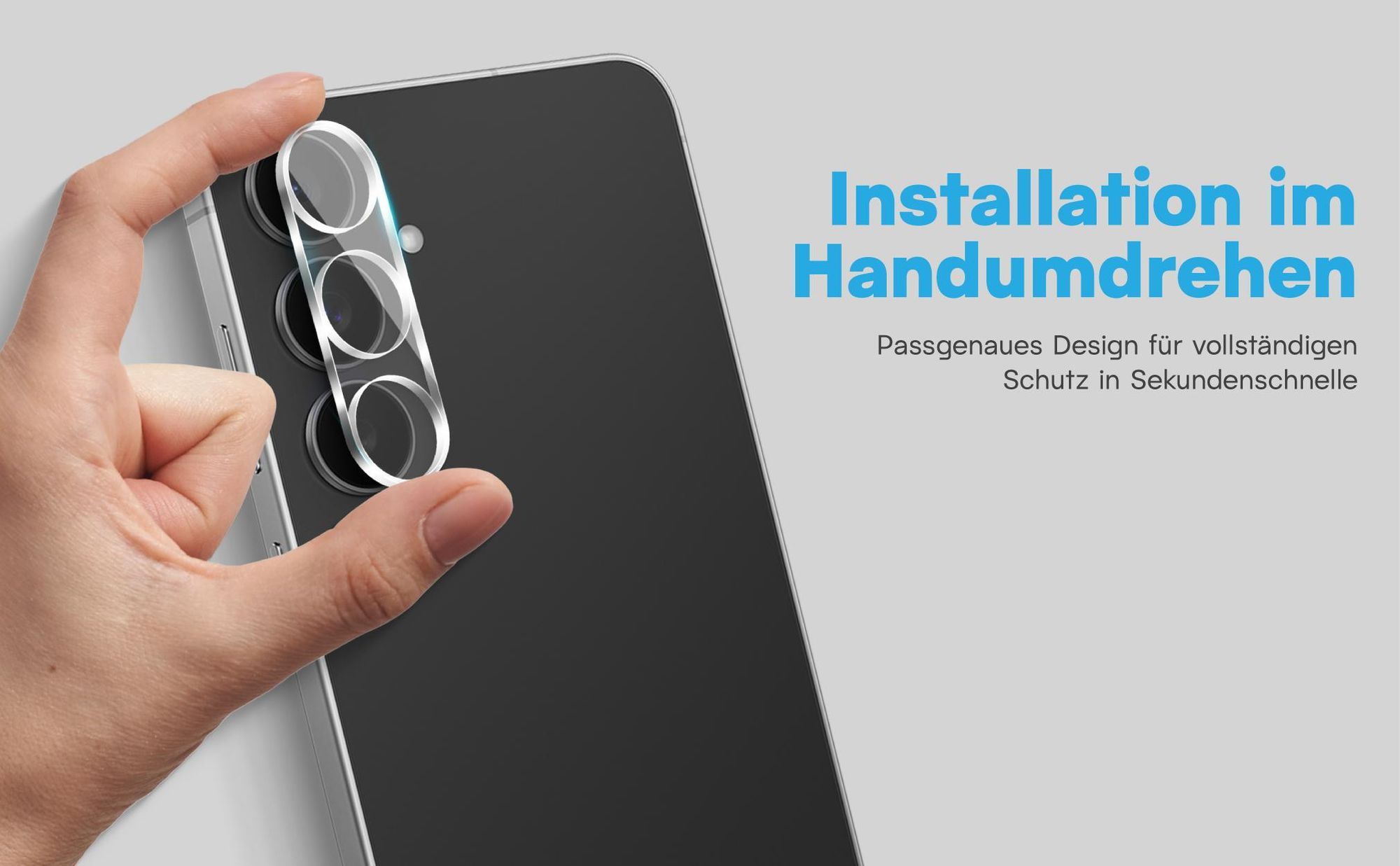 2x Kameraschutz aus 9H Glas für Samsung Galaxy S26 in passgenauem Design