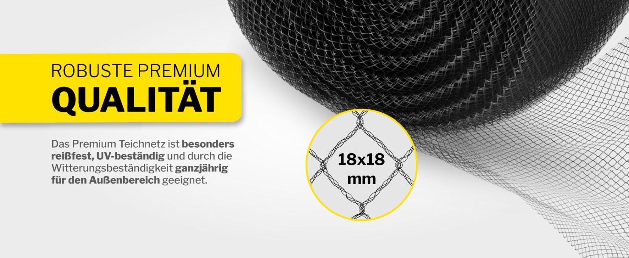 horizont Teichnetz | feinmaschig | schwarz | 5 x 2 m
