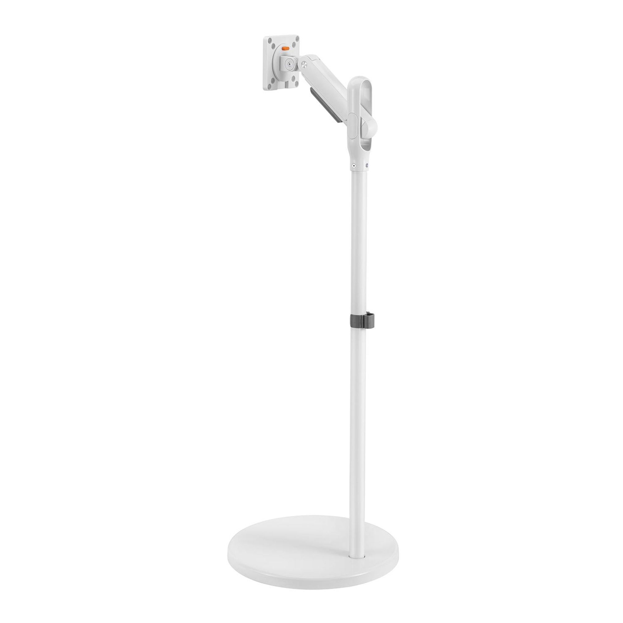 Maclean mobiler Monitor/TV-Bodenständer, Gasfeder, 17"-35", 2-10kg, weiß, MC-970W