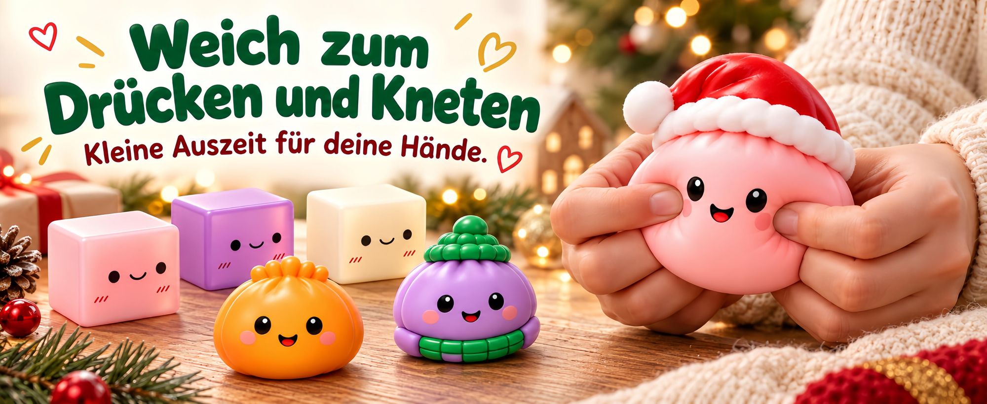 Squishy Dumpling Adventskalender,Weihnachtskalender 24 Tage mit Anti-Stress Quetschspielzeug,Schneemann Sammelfiguren,Spielzeug für Kinder Erwachsene