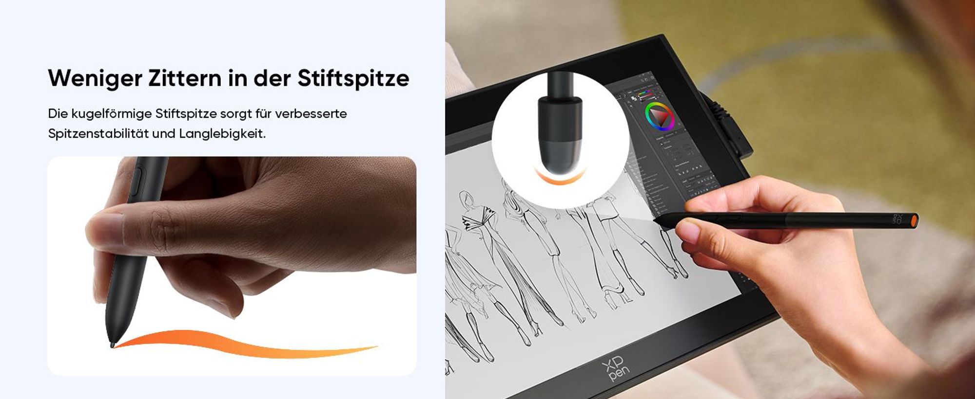 XPPen Artist 12 3rd, Kabelgebunden, 5080 lpi, 264 x 149 mm, USB, Stift, 60°