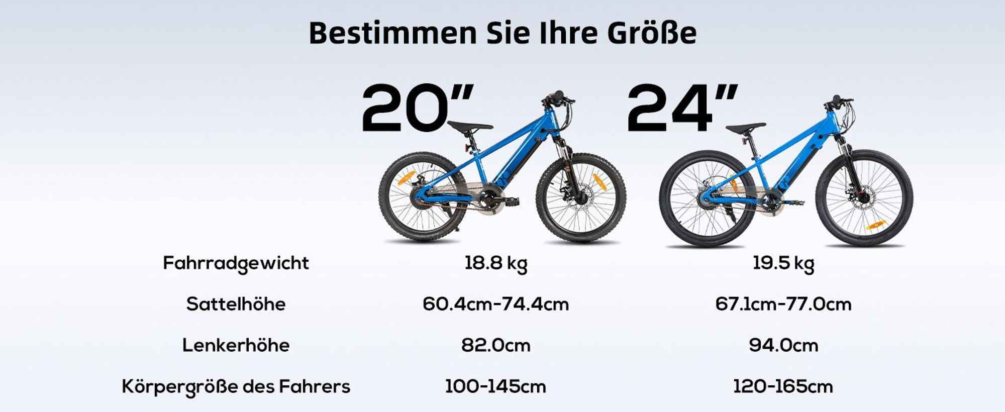 JOYSTAR 24‑Zoll Elektro‑Mountainbike für Jugendliche, 24V 5.2Ah Akku, 25 km/h, Federgabel, verstellbarer Sattel, Scheibenbremse