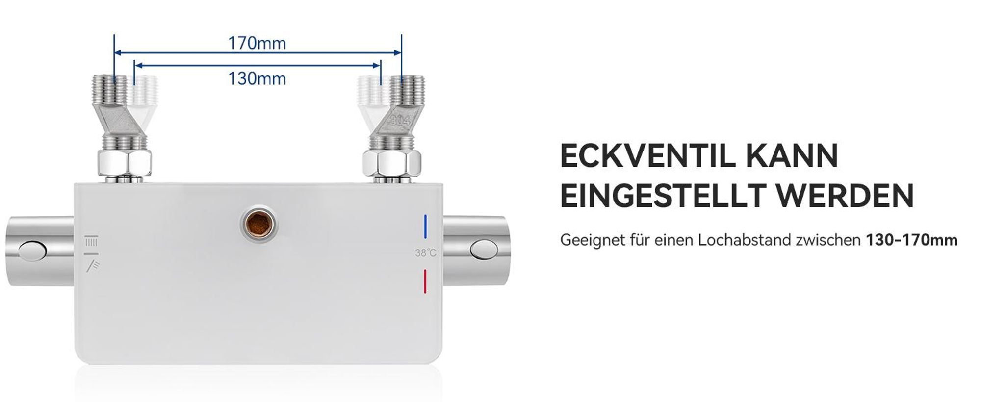 Auralum Duschsystem mit Thermostat und Glasablage, Duscharmatur Komplettset mit 12 Zoll Regendusche Kopfbrause, 3 Strahlarten Duschkopf Wassersparend