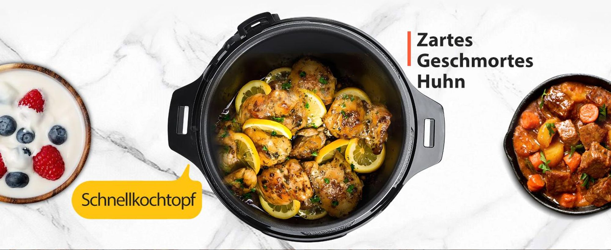 Aigostar - Reiskocher 6L Schnellkochtopf , 1000W Pressure Cooker, 18-in-1 Multikoche, 24h Timer & Warmhalte, Antihaftbeschichtung