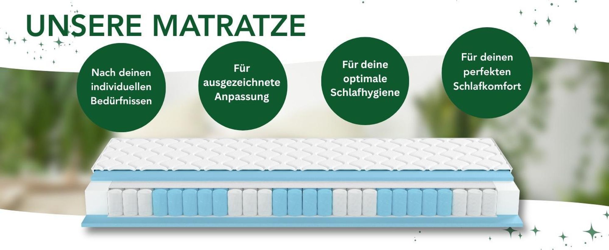 Ergonomische 7-Zonen Matratze mit Taschenfederkern | 140 x 200 cm | 17cm | H2 & H3 | Dreamstar Ergo Flex Duo | Wendematratze