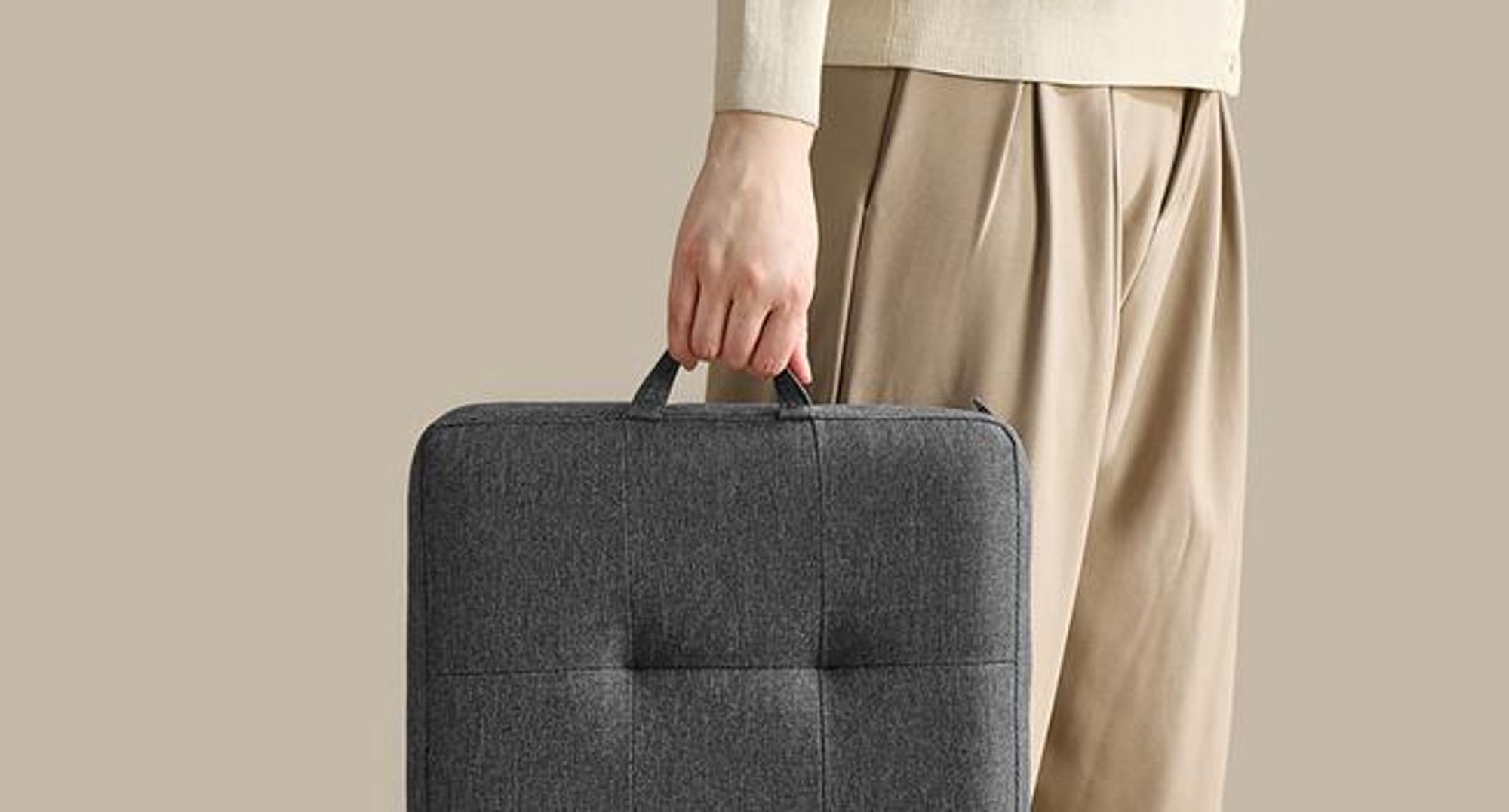 SONGMICS Sitzhocker, Fußhocker, Leinenimitat, Hocker, dicke Polsterung, bis 150 kg belastbar, für Wohnzimmer Schlafzimmer Eingangsbereich