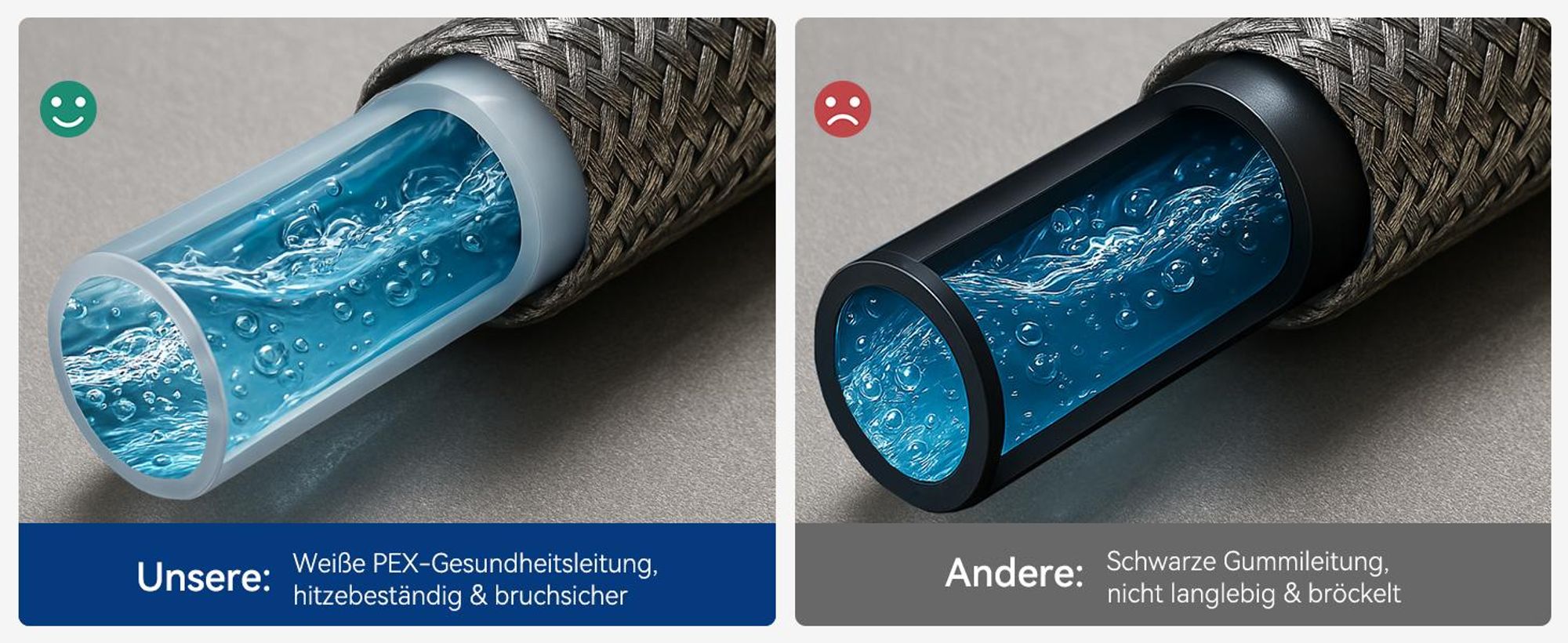 Wasserhahn Küchenarmatur, 360° Drehbar Spültischarmatur, Cecipa Ausziehbare Küchenarmatur 304 Edelstahl, Ausziehbarer Wasserhahn, Schwarz