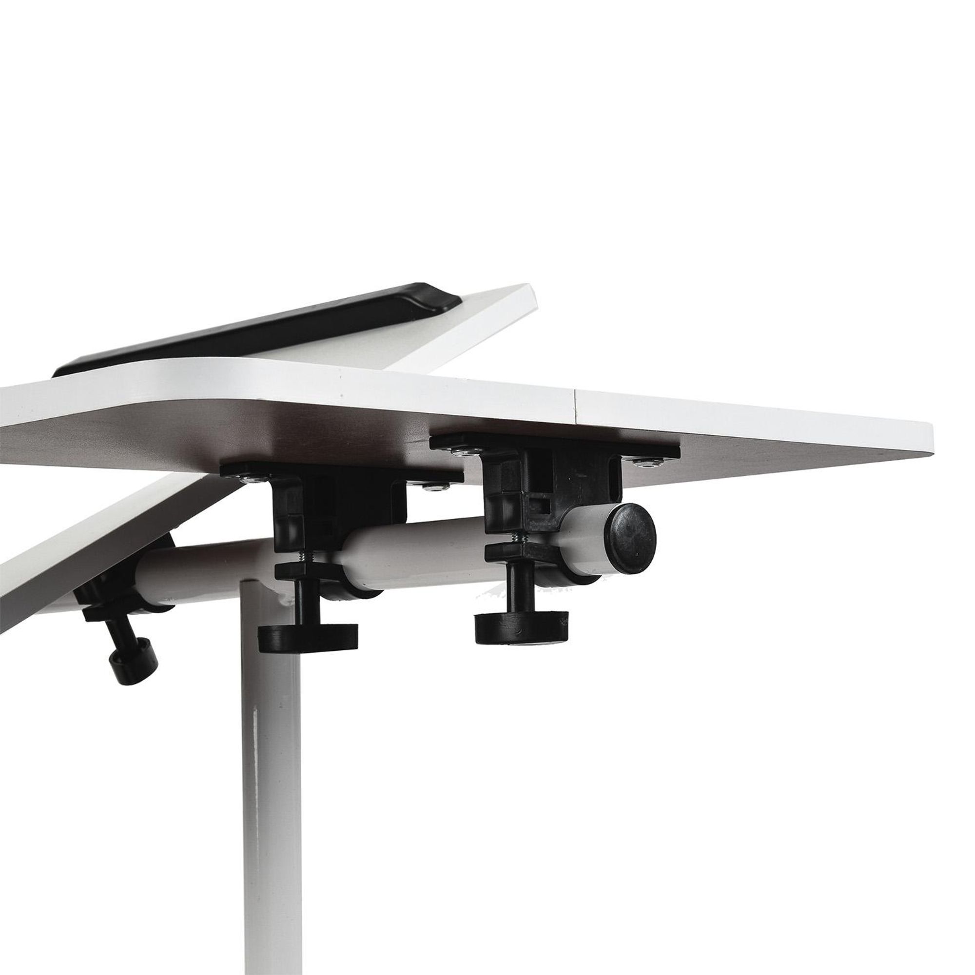 Mobiler Schreibtisch/Laptop-Ständer Maclean weiß höhenverstellbar 59-89cm max. 30kg MC-121 W