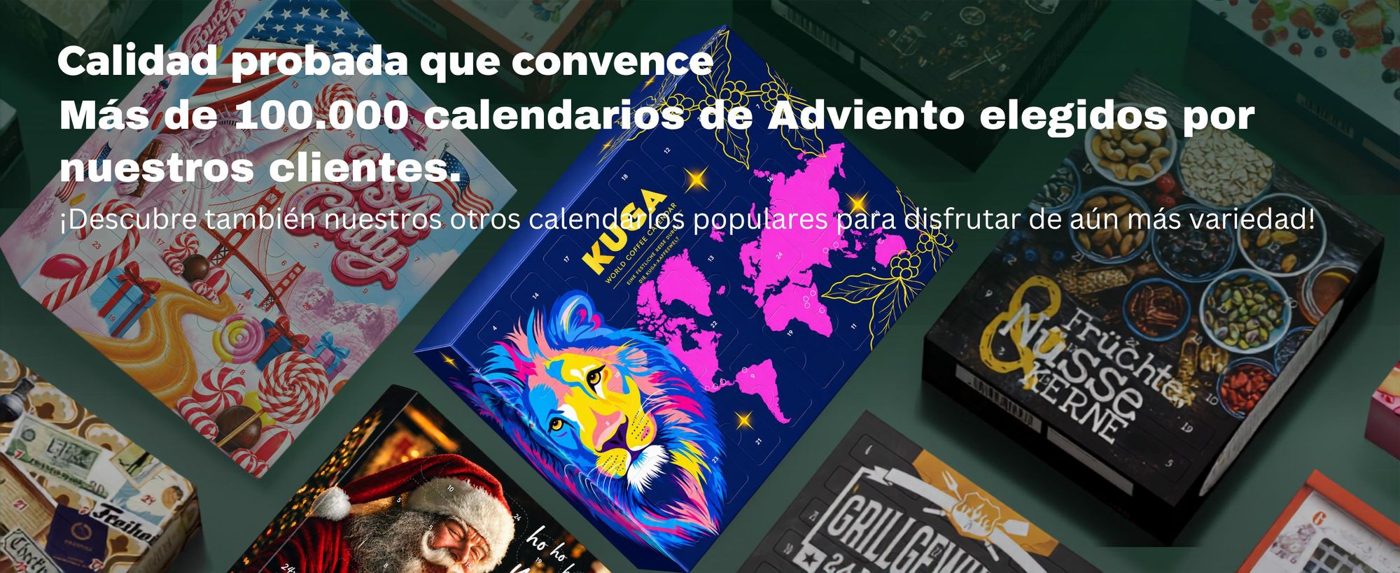 BOXILAND® café en grano calendario adviento 2026, 24 variedades, Fairtrade