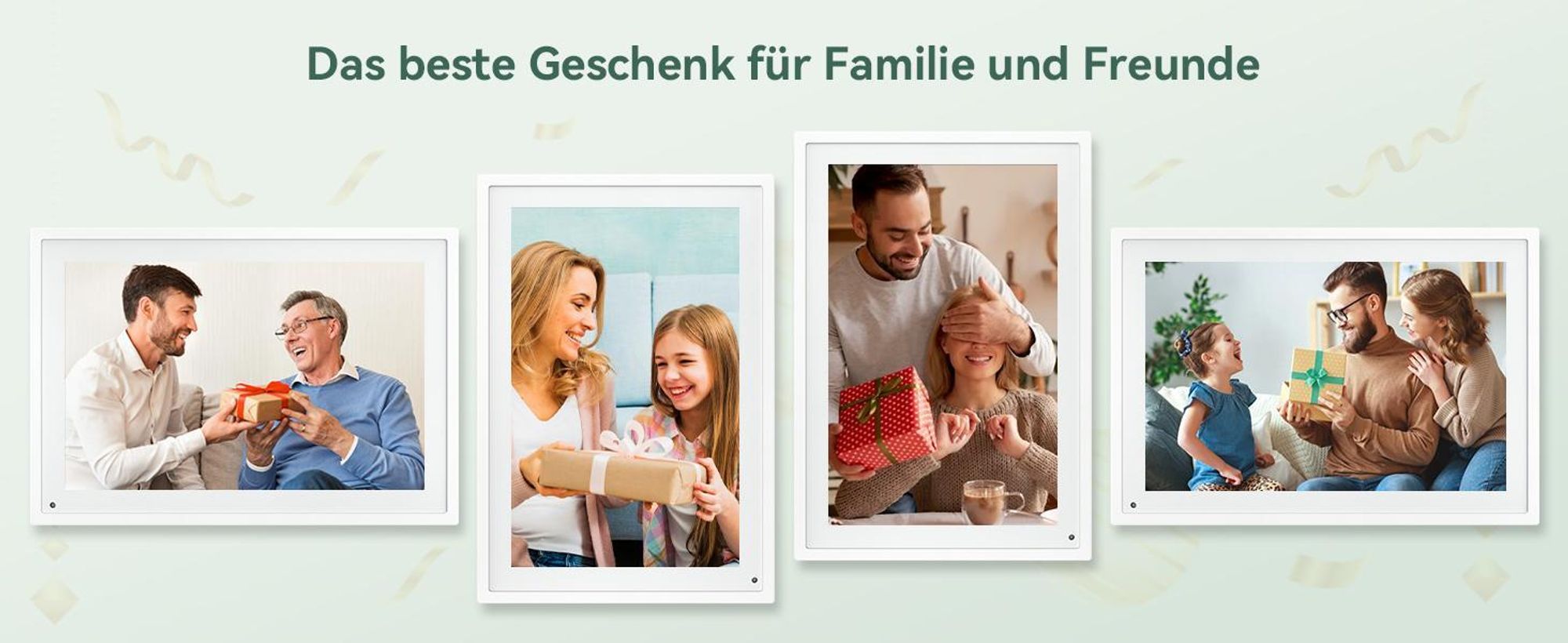 TABWEE P10 Digitaler Bilderrahmen, 10 Zoll, Mit Kalender-Funktion, App, 32 GB Speicher, WLAN, HD-Display (1280x800, 16:10) und Multi-Device-Sync