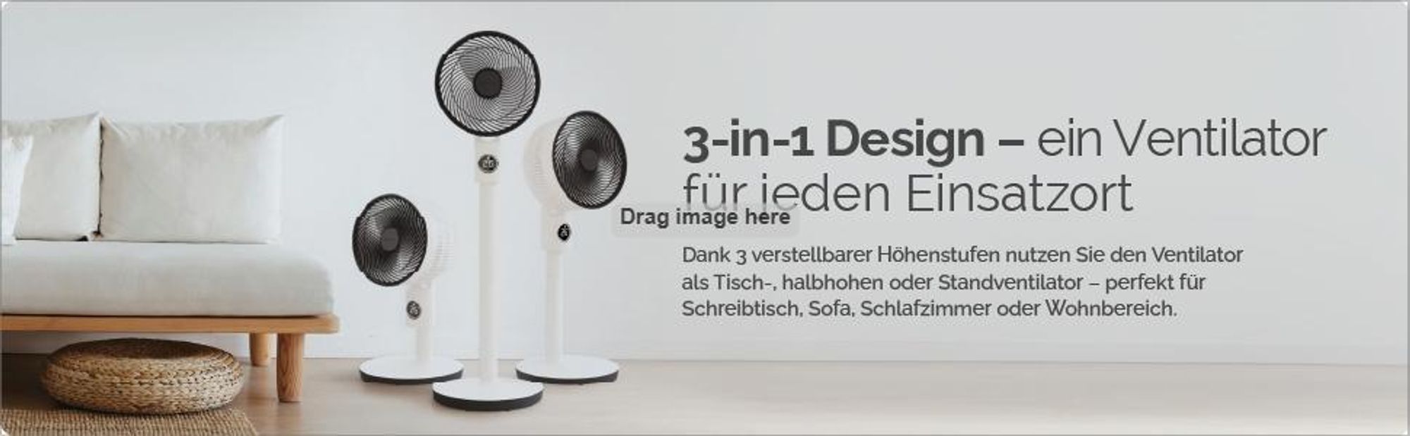 MeacoFan Sefte® 10 Pro Standventilator kabellos – bis zu 40 Std. Laufzeit, leise 25 dB, 1150 m³/h Luftleistung, Fernbedienung, 3-in-1 Design