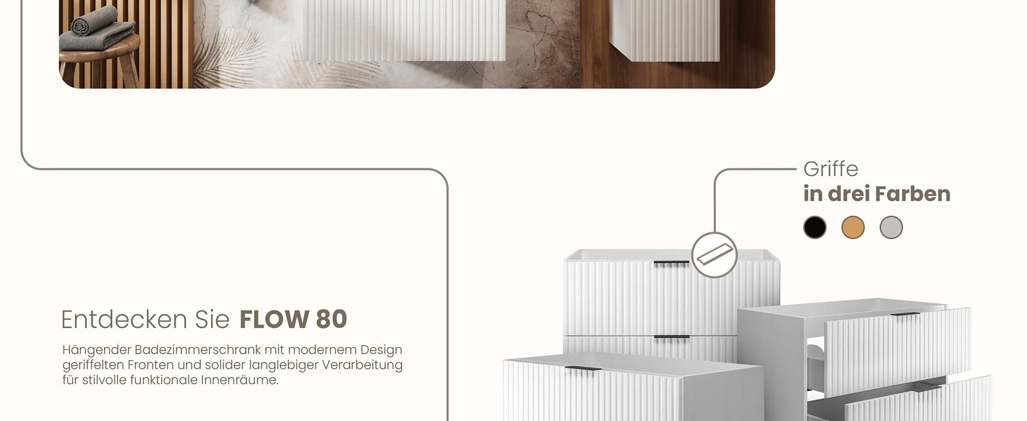 Badmöbel, Waschbeckenunterschrank, Badezimmerschränke, RODAN, Badschrank, Waschbecken, Bad