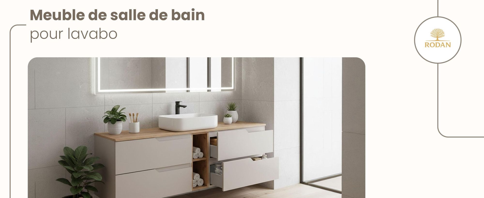 RODAN, meuble de salle de bain, armoire moderne, meuble sous vasque, meuble sous lavabo
